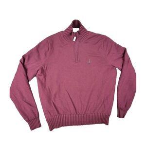 MARTIN Timeless as the Game Italian WOOL Lined Sweater  1/4 Zip‎ Medium